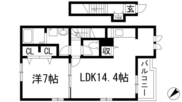 フォンテーヌ逆瀬川の物件間取画像